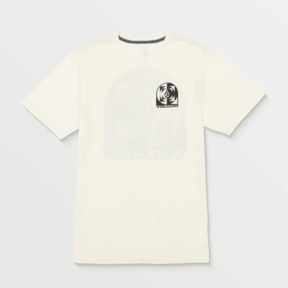 NWT Mens Volcom Echo Chamber Short Sleeve Tee L MSRP $28 Off White Heather - Picture 1 of 2